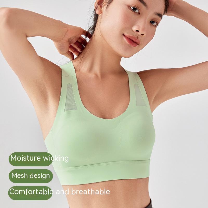 Summer Sports Underwear Running Shockproof Fitness Outerwear One-piece Cup Yoga Bra - Berlure