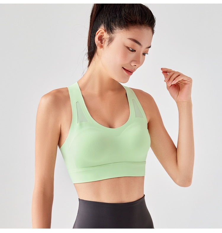 Summer Sports Underwear Running Shockproof Fitness Outerwear One-piece Cup Yoga Bra - Berlure