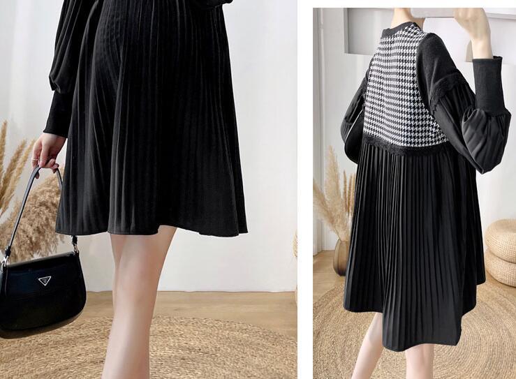 Fashion Patchwork Loose Maternity Dress Set | Maternity wear | Berlure