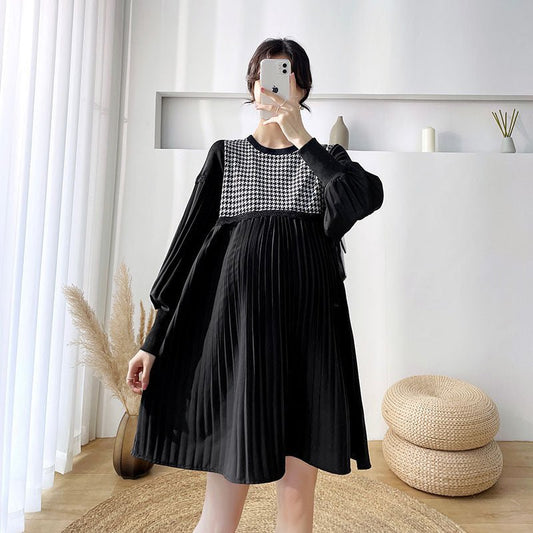 Fashion Patchwork Loose Maternity Dress Set | Maternity wear | Berlure