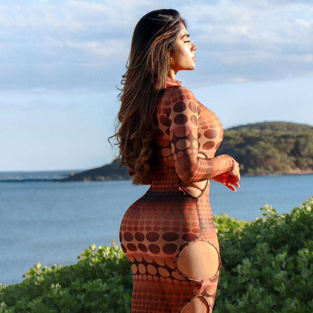 Long Sleeve Swimsuit Dress Women - Berlure