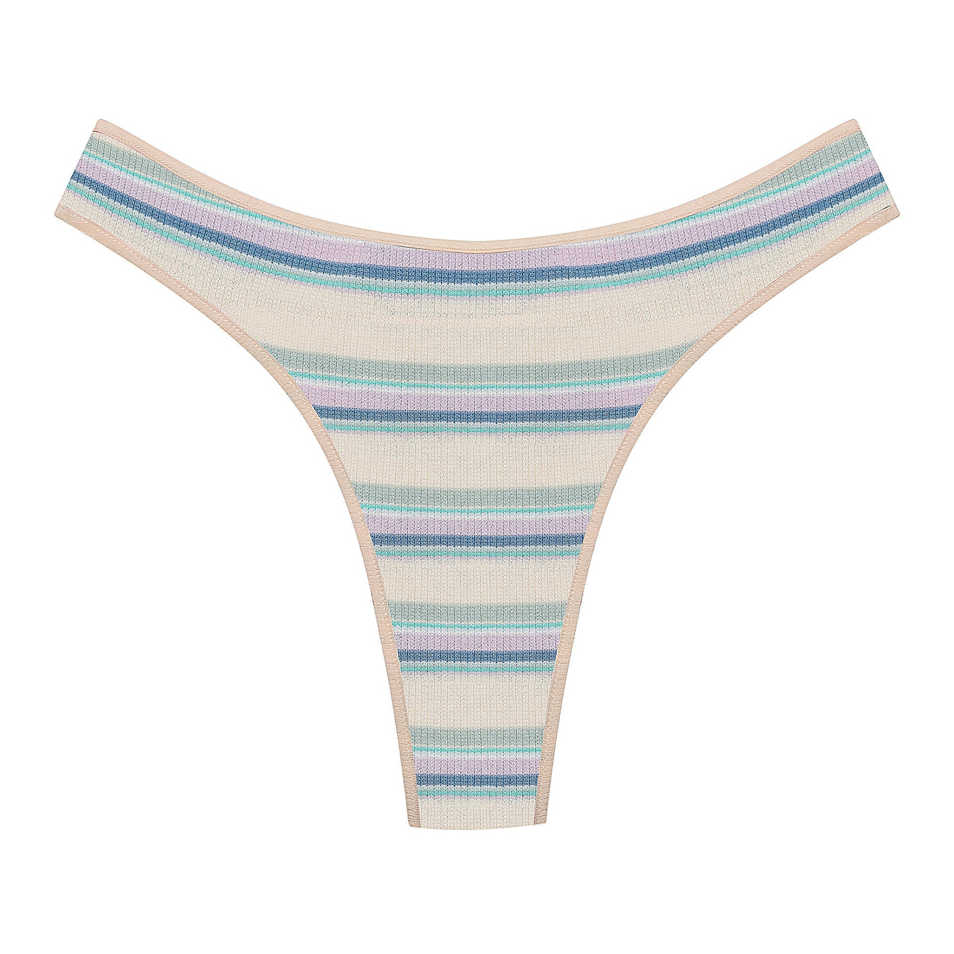 Cotton Thong Striped Color Panties | Lingerie | Berlure